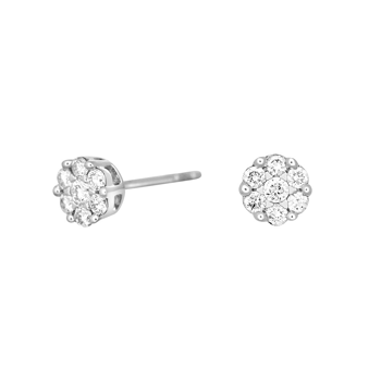 Ørestikker i 14 karat hvidguld med diamant 0,23 ct W/SI fra Siersbøl – forhandlet hos Houmann.dk