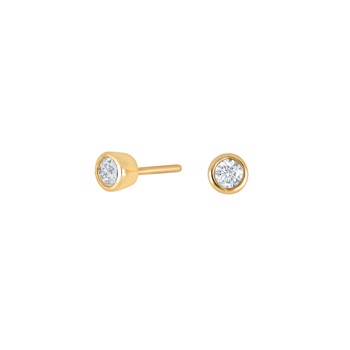 Ørestikker i 14 karat guld med diamant 0,20 ct W/SI fra Siersbøl – forhandlet hos Houmann.dk