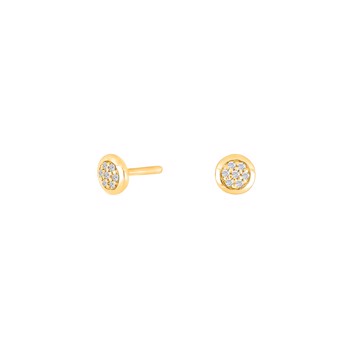 Ørestikker i 14 karat guld med diamant 0,045 ct W/SI fra Siersbøl – forhandlet hos Houmann.dk