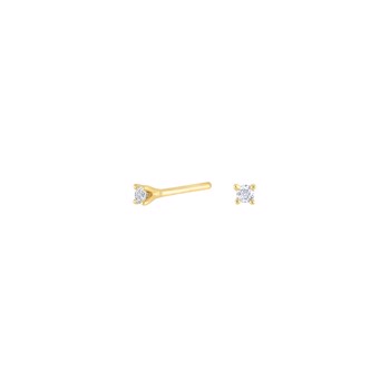 Ørestikker i 14 karat guld med diamant 0,06 ct W/SI fra Siersbøl – forhandlet hos Houmann.dk
