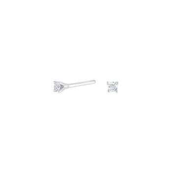 Ørestikker i 14 karat hvidguld med diamant 0,06 ct W/SI fra Siersbøl – forhandlet hos Houmann.dk