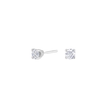 Ørestikker i 14 karat hvidguld med diamant 0,30 ct W/SI fra Siersbøl – forhandlet hos Houmann.dk