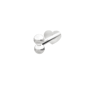 Nordahl rhodineret sølv Labret-piercing 2*2mm kugler PIERCE52 1s