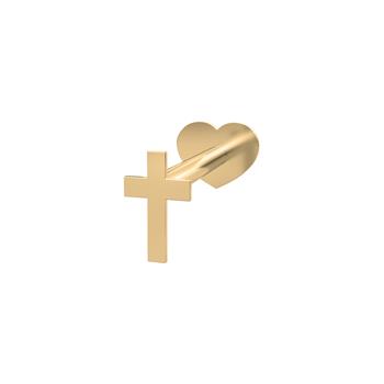 Nordahl 14kt. Labret-piercing kors PIERCE52 1stk