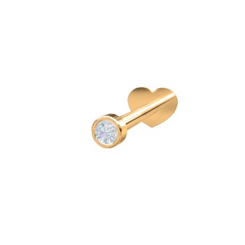 Nordahl pierce52 14 kt labret diamant guld