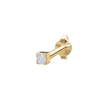 Nordahl 14kt. guldørestik m/1 dia 0,004ct 1,5mm PIERCE52 1