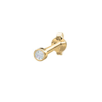 Nordahl 14kt. guldørestik m/1 dia 0,014ct 1,5mm PIERCE52 1
