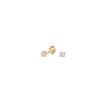 Ørestikker i 14 karat guld med diamant 0,004 ct, 1,5 mm fra Siersbøl – forhandlet hos Houmann.dk