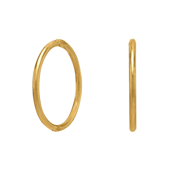 Creoler i 8 karat guld med diamant, 15 mm fra Siersbøl – forhandlet hos Houmann.dk