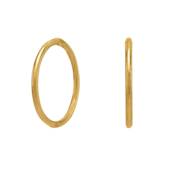 Creoler i 14 karat guld med diamant, 15 mm fra Siersbøl – forhandlet hos Houmann.dk