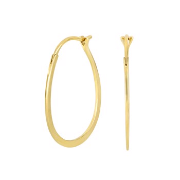 Creoler i 8 karat guld, 30 mm, oval fra Siersbøl – forhandlet hos Houmann.dk