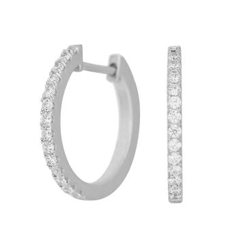 Creoler i rhodineret sterling sølv med zirkonia, 17 mm fra Siersbøl – forhandlet hos Houmann.dk