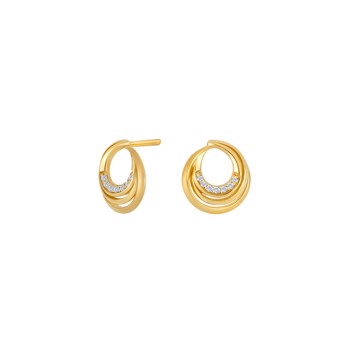 Ørestikker i 14 karat guld med diamant 0,04 ct W/SI fra Siersbøl – forhandlet hos Houmann.dk