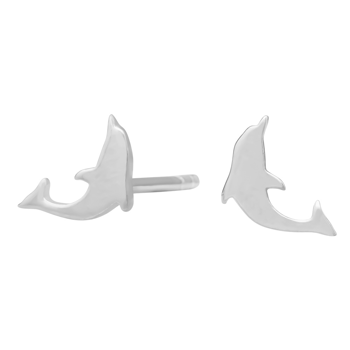 Noa Kids rhodineret sølvørestikker delfin