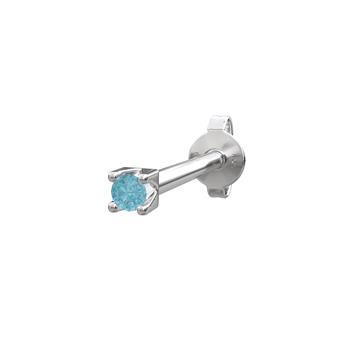 Nordahl rhodineret sølvørestik m/London topaz farve cz PIERCE52
