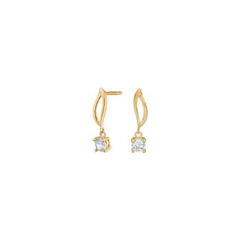 Ørestikker i 8 karat guld med zirkonia fra Siersbøl – forhandlet hos Houmann.dk