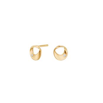 Ørestikker i 14 karat guld med diamant 0,018 ct fra Siersbøl – forhandlet hos Houmann.dk