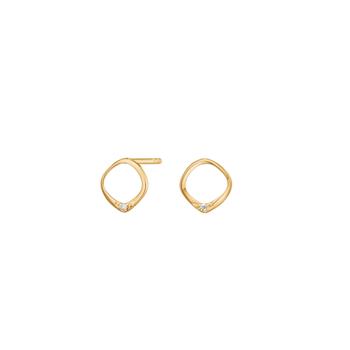 Ørestikker i 14 karat guld med diamant 0,010 ct fra Siersbøl – forhandlet hos Houmann.dk