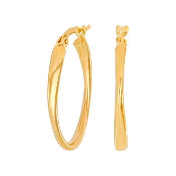 Creoler i 8 karat guld, 23x2,5 mm, oval fra Siersbøl – forhandlet hos Houmann.dk