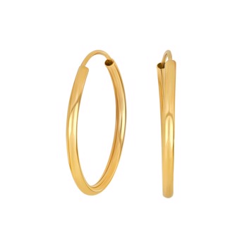 Creoler i 8 karat guld, 25x2 mm, oval fra Siersbøl – forhandlet hos Houmann.dk