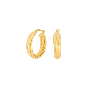 Creoler i 8 karat guld, 20x4,5 mm fra Siersbøl – forhandlet hos Houmann.dk