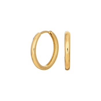 Creoler i 14 karat guld, 2x16 mm fra Siersbøl – forhandlet hos Houmann.dk