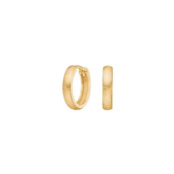 Creoler i 8 karat guld, 14 mm, mat fra Siersbøl – forhandlet hos Houmann.dk