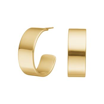 Nordahl calma guld creoler i stål 25 mm