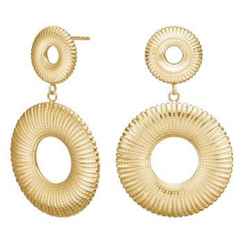 Nordahl salino guld ørehængere i stål 25 mm