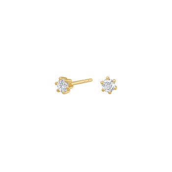 Ørestikker med diamant 0,20 ct fra Siersbøl – forhandlet hos Houmann.dk