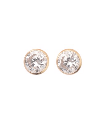 L&G ørestik 8 karat 4mm konisk zirkonia
