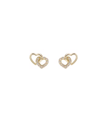 Ørestikker i 8 karat guld med gul zirkonia – Støvring Design