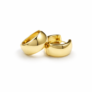 14 kt knæk creoler Ø 14 mm og 7 mm bredde