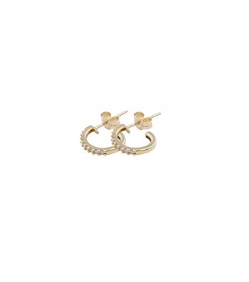 L&G halv creol 8 kt. zirkonia