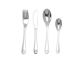 Noa Kids børnebestik, 4 stk., Miffy-køretøjer, rustfrit stål