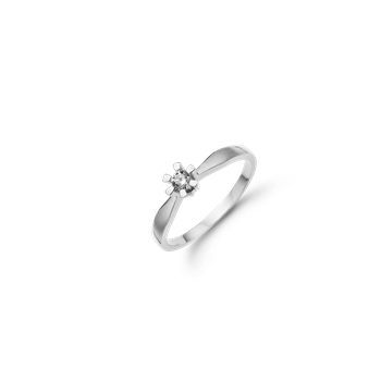 Aagaard 14 karat hv.d.ring 1x0,05ct wsi i 14 karat guld