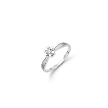 Aagaard 14 karat hv.d.ring 1x0,25ct wsi i 14 karat guld