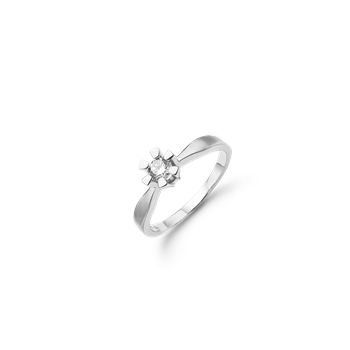 Aagaard 14 karat Hv.d.ring 1x0,30ct Wsi i 14 karat guld