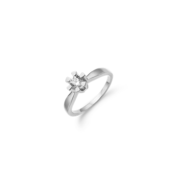 Aagaard 14 karat hv.d.ring 1x0,40ct wsi i 14 karat guld