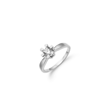 Aagaard 14 karat hv.d.ring 1x0,50ct wsi i 14 karat guld