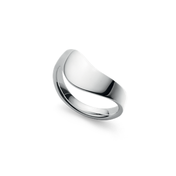 Ring i rhodineret 925 sterling sølv, poleret – Bastian Inverun