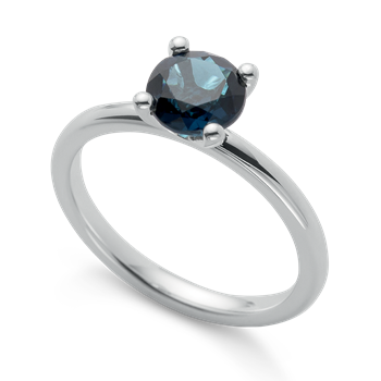 Ring i 925 sterling sølv med blå topas 1,50 ct, poleret – Bastian Inverun