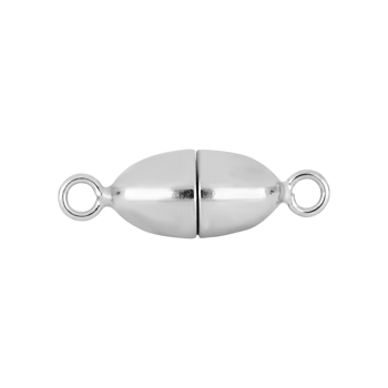 Perlelås oval, blank i rhodineret sterling sølv, 6 mm fra Siersbøl – forhandlet hos Houmann.dk