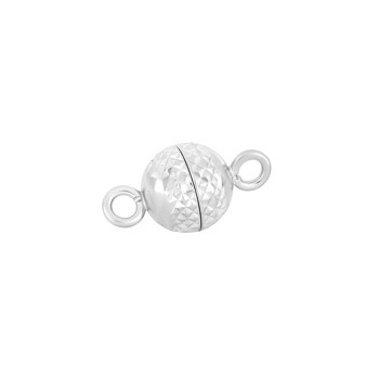 Perlelås diamantslebet i rhodineret sterling sølv med diamant, 6 mm fra Siersbøl – forhandlet hos Houmann.dk