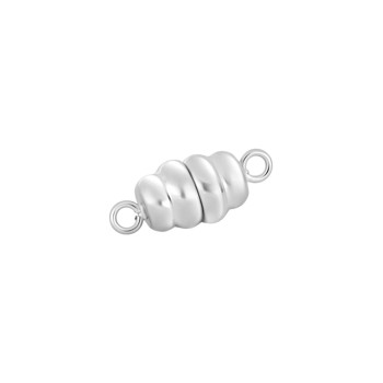 Perlelås spiral i rhodineret sterling sølv, 6 mm fra Siersbøl – forhandlet hos Houmann.dk