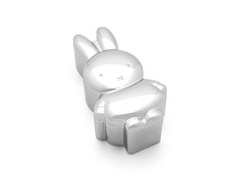 Noa Kids tand-/hårlokæske Miffy, sølvfarvet (liggende)