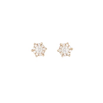 L&G ørestik 14 karat rødguld stjerne 0,17ct Wsi