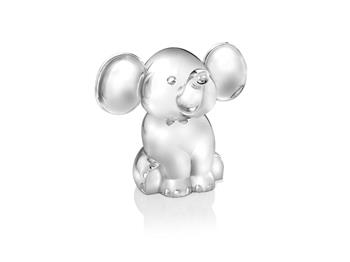 Noa Kids sparebøsse »Siddende elefant«, sølvfarvet