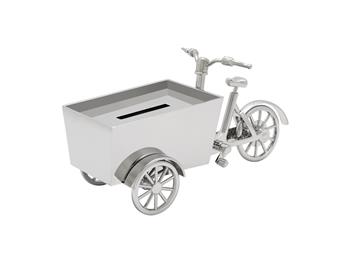 Noa Kids sparebøsse cykel, sølv farvet