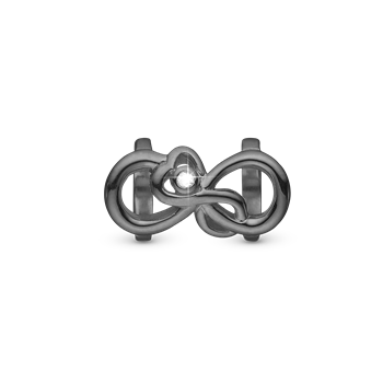Christina Mother and Child Love charm – sort sølv, 6 mm til Classic læderarmbånd